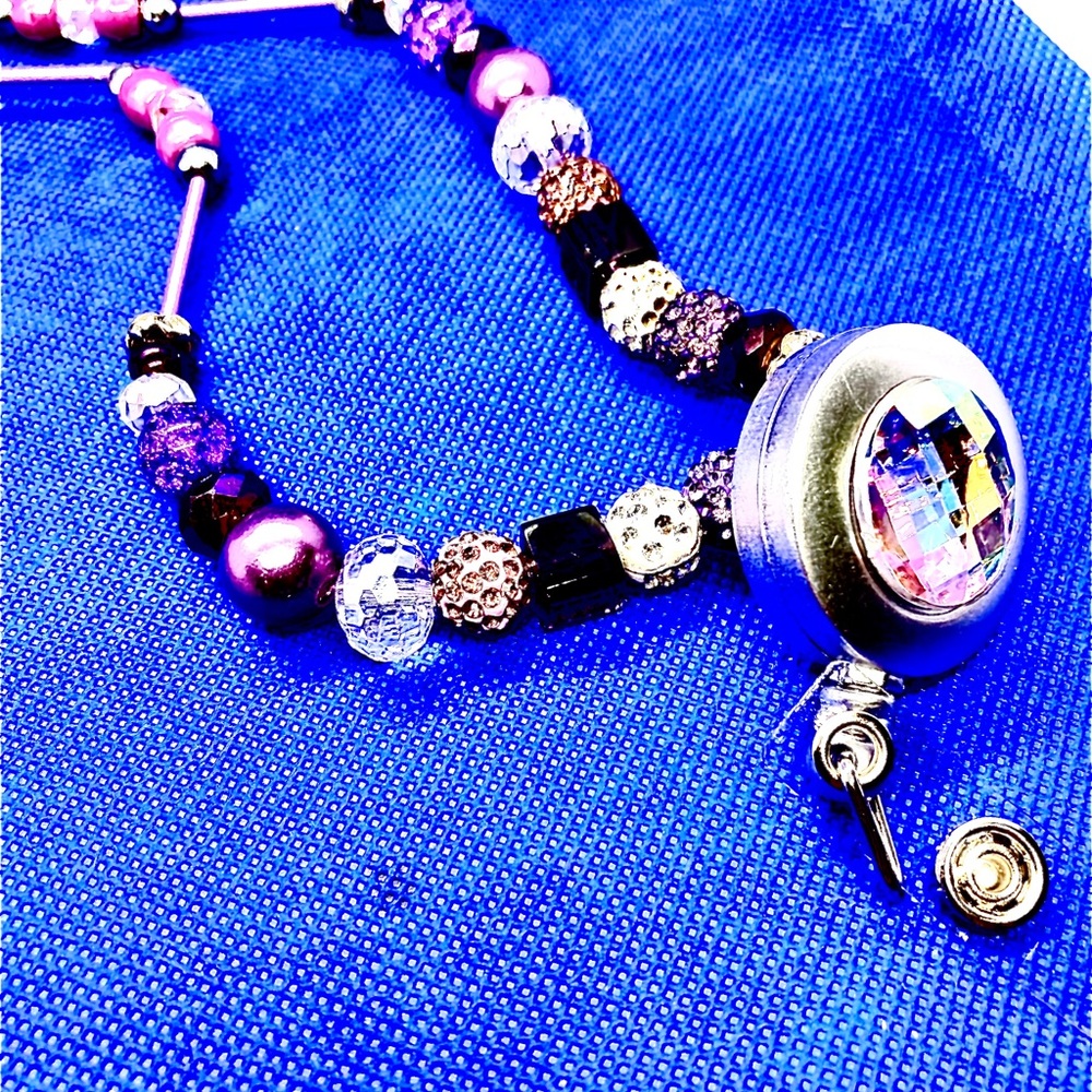 Beautiful handmade lanyards/badge holders/necklaces.